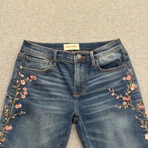 Driftwood Floral Embroidered Jackie Jeans